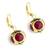 Pink Stone enamel earrings