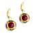 Pink Stone enamel earrings