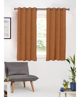 Shivanaa Homes Blackout Brown Curtain 1