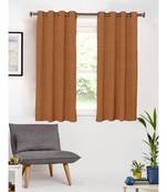 Shivanaa Homes Blackout Brown Curtain