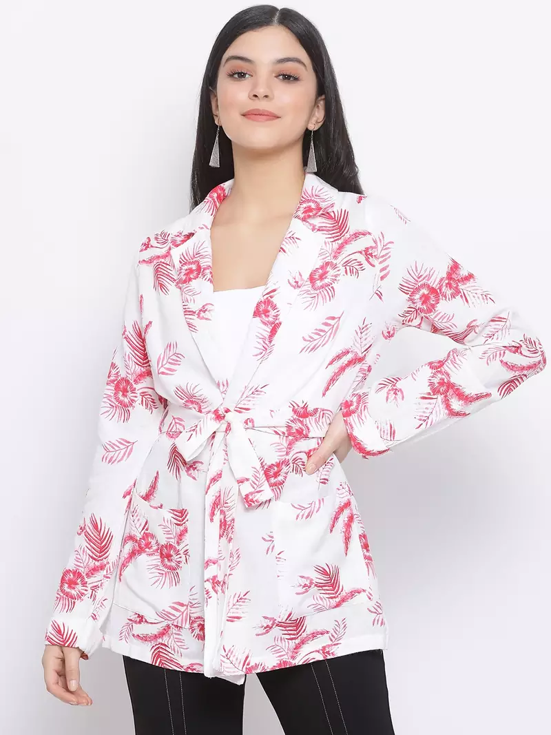Floral Speaking Women Blazer