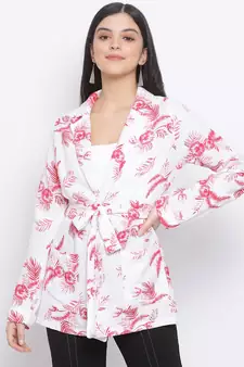 Floral Speaking Women Blazer