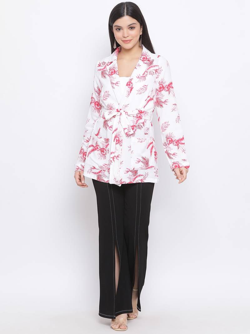 Floral Speaking Women Blazer