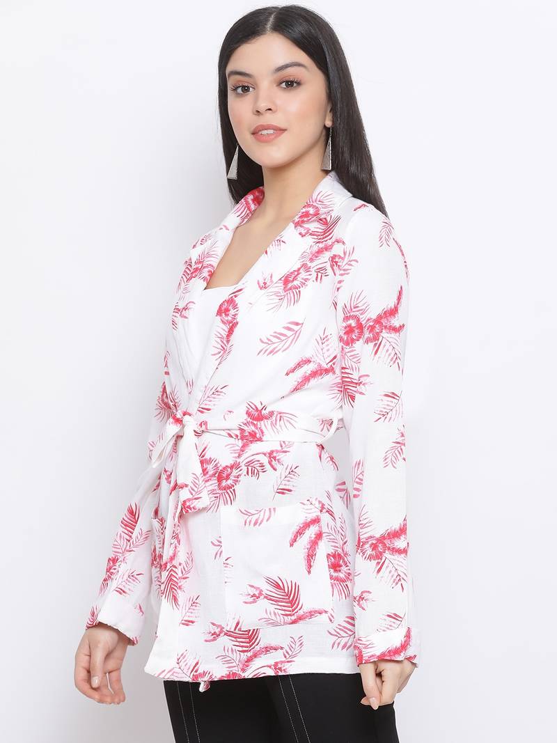 Floral Speaking Women Blazer