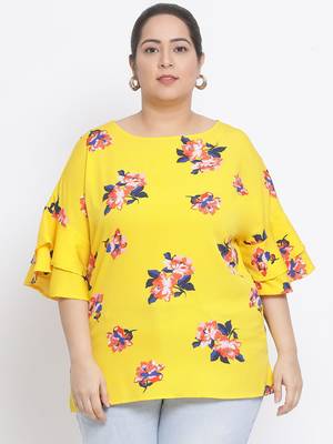 Floral Volume Plus Size Women Top 1