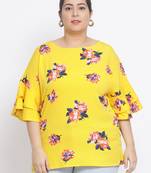Floral Volume Plus Size Women Top