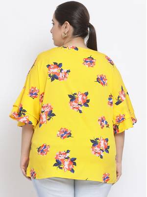 Floral Volume Plus Size Women Top 4