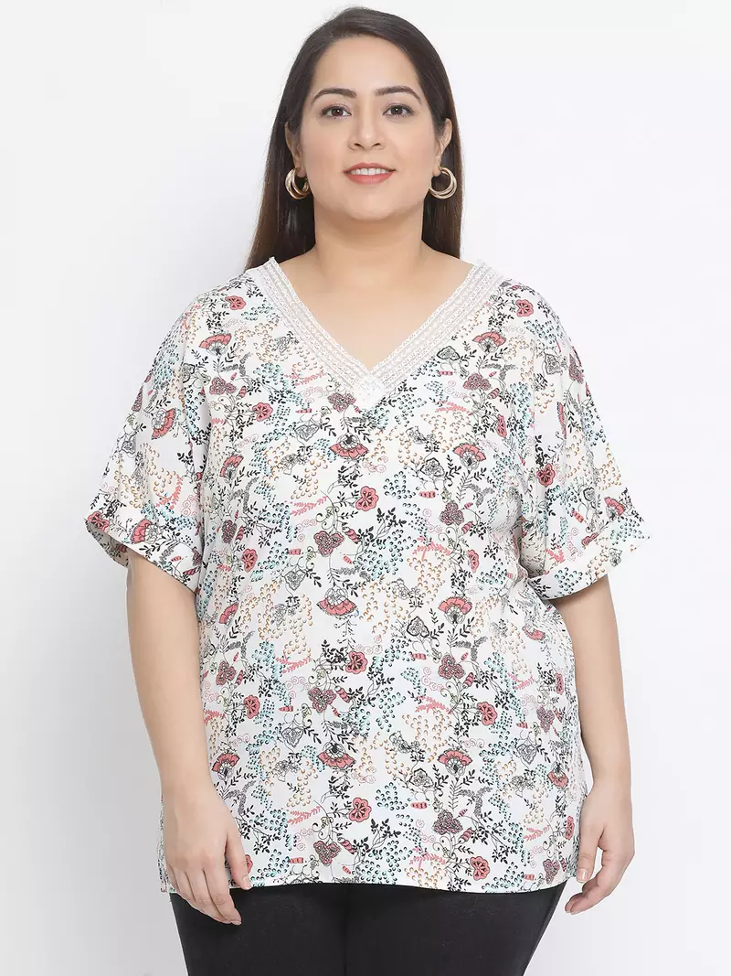 Blossom Repeat Plus Size Women Top