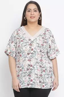 Blossom Repeat Plus Size Women Top