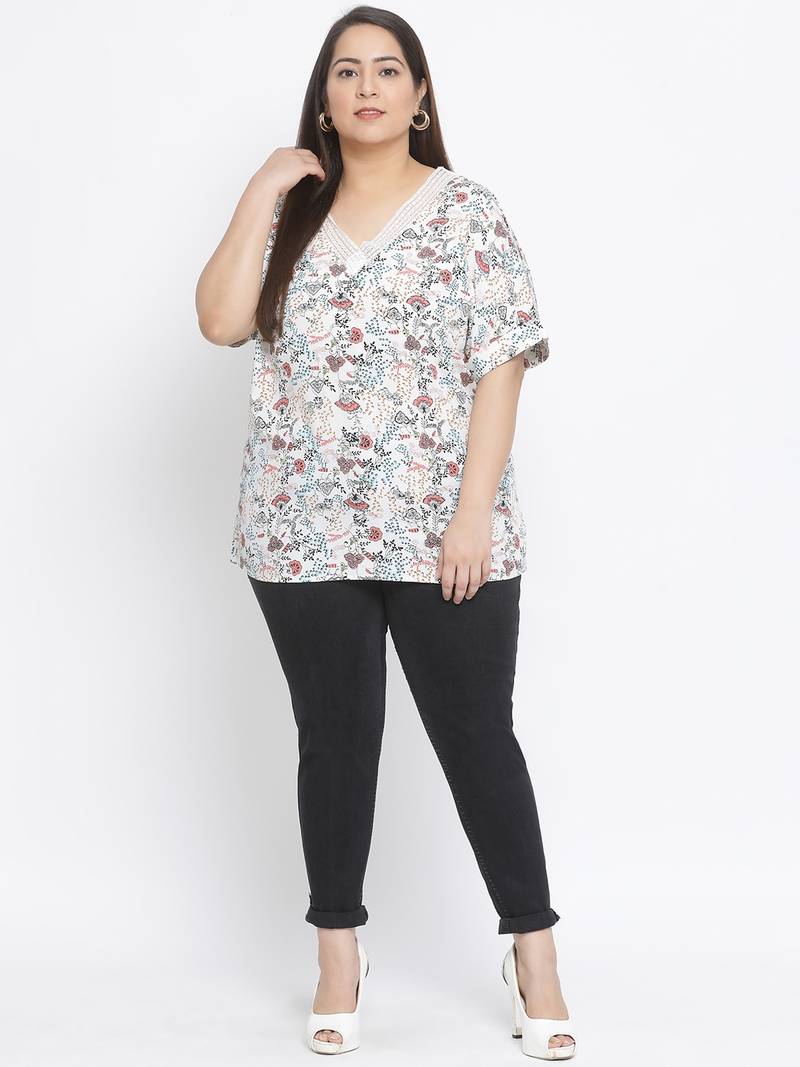 Blossom Repeat Plus Size Women Top
