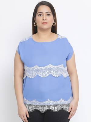 Ocean Glory Lace Plus Size Women Top 1