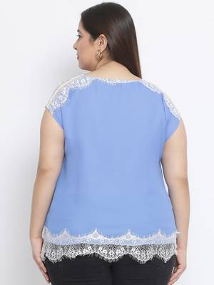Ocean Glory Lace Plus Size Women Top 4