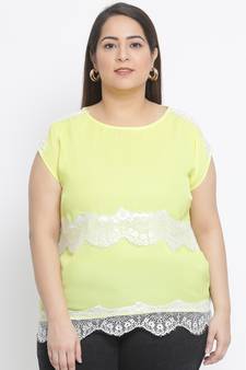 Sunshine Watch Lace Plus Size Women Top