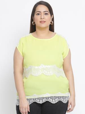 Sunshine Watch Lace Plus Size Women Top 1