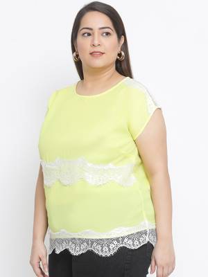 Sunshine Watch Lace Plus Size Women Top 3