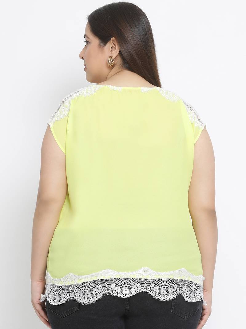 Sunshine Watch Lace Plus Size Women Top