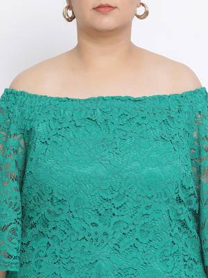 Sheer Tween Off Shoulder Plus Size Top 5