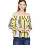 Stiped Evanka Cold Shoulder Top