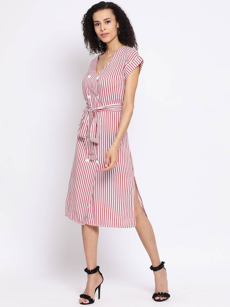 Stripe Foundation Chic Women Dress