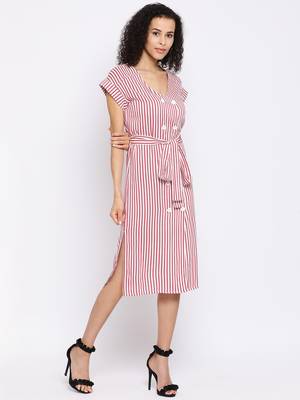Stripe Foundation Chic Women Dress 3
