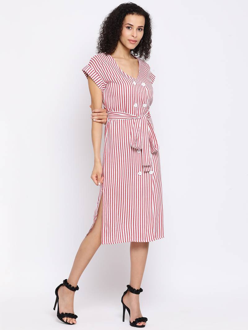 Stripe Foundation Chic Women Dress