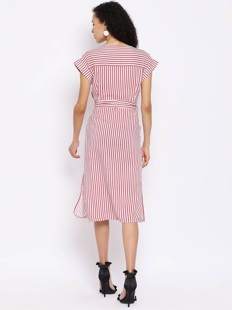 Stripe Foundation Chic Women Dress