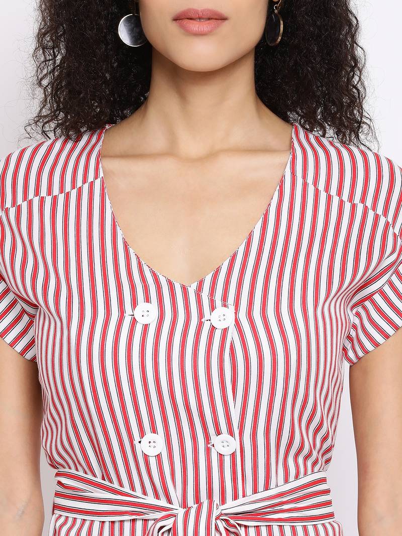 Stripe Foundation Chic Women Dress