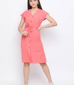 Bella Neuro Young Women Linen Shirt Dress