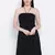 Black Sizzle Shirred Regular Bustier Dress