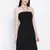 Black Sizzle Shirred Regular Bustier Dress