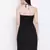 Black Sizzle Shirred Regular Bustier Dress
