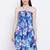 Feline Tropical Shirred Bustier Dress