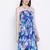Feline Tropical Shirred Bustier Dress