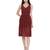 Wine Harrington Sheer A-Line Dress