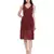 Wine Harrington Sheer A-Line Dress
