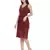 Wine Harrington Sheer A-Line Dress