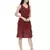 Wine Harrington Sheer A-Line Dress