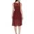 Wine Harrington Sheer A-Line Dress
