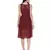 Wine Harrington Sheer A-Line Dress
