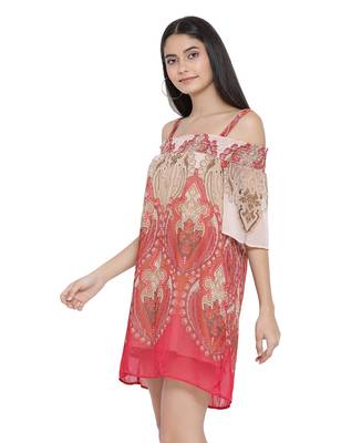 Motif Galore Cold Shoulder Dress 3