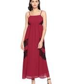Fiery Maroon Strap Maxi Dress