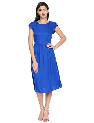 Royal Peacock Shell A-Line Dress 1