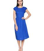 Royal Peacock Shell A-Line Dress