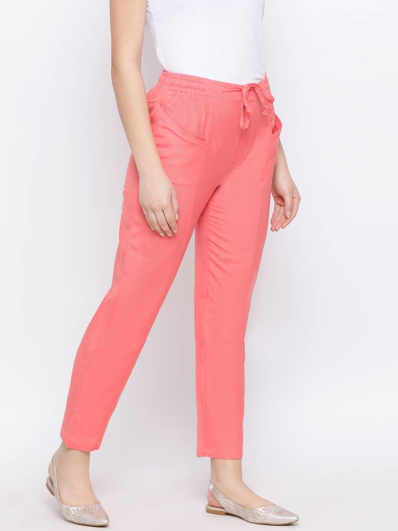 Bella Rhapsody Casual Linen Blend Women Pant