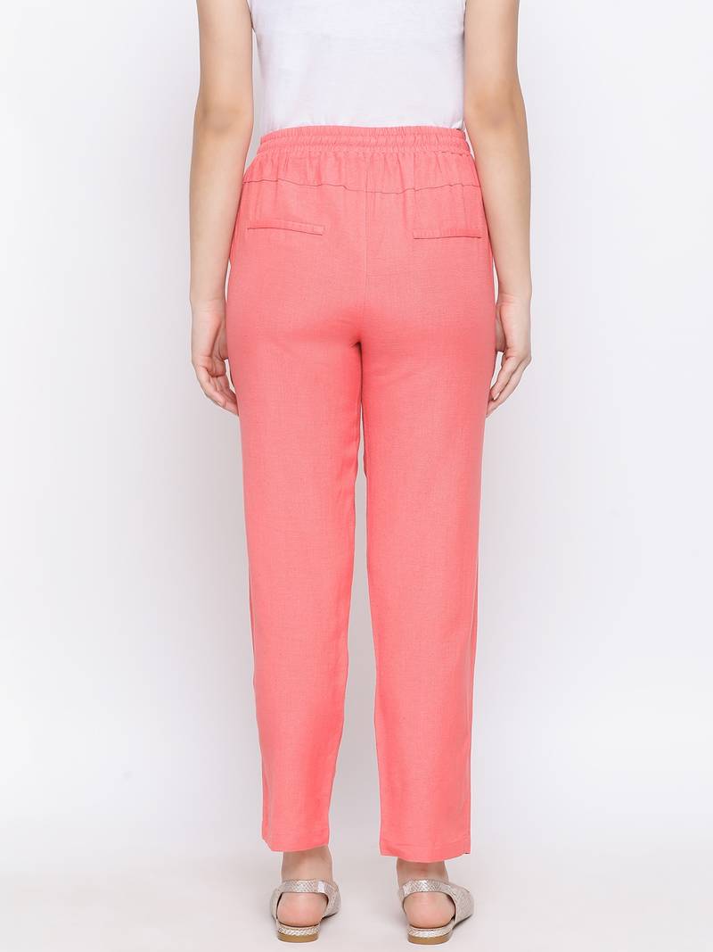 Bella Rhapsody Casual Linen Blend Women Pant