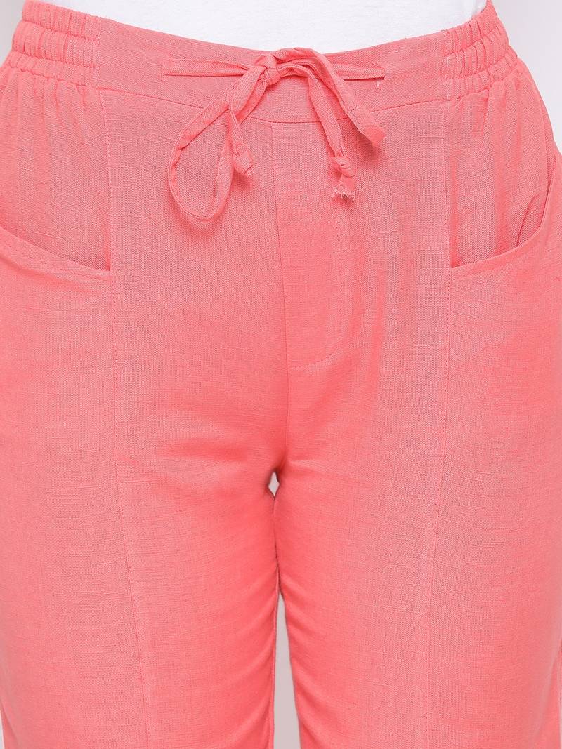 Bella Rhapsody Casual Linen Blend Women Pant