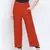 Rust Fiori Structure Linen Women Pant