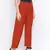 Rust Fiori Structure Linen Women Pant