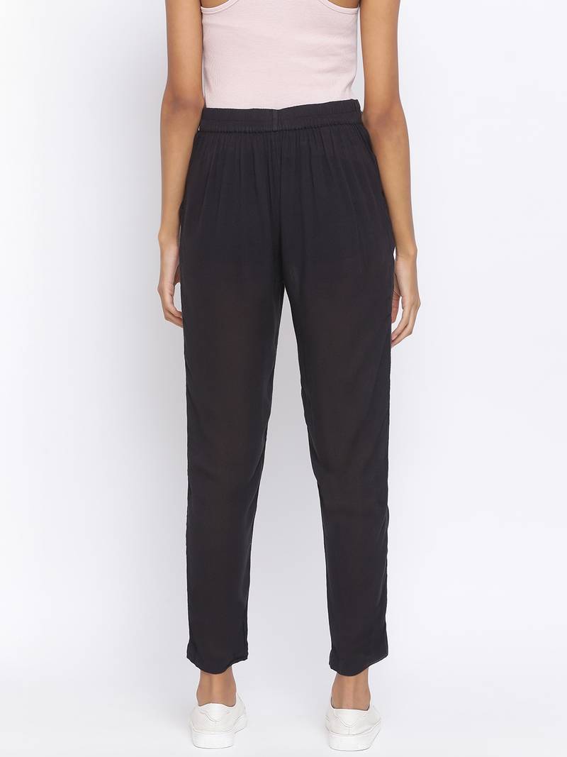 Black Rose Women Rayon crepe Pant