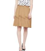 Perky Camel Montage Stylized Skirt